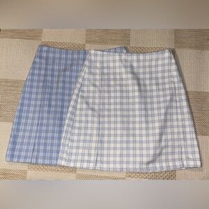 BRANDY MELVILLE & JOHN GALT Plaid Mini Skirts Bundle of 3